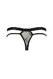 Чоловічі прозорі стринги Passion 029 Thong Collin XXL/XXXL Black, сітка SO7560, фото 4