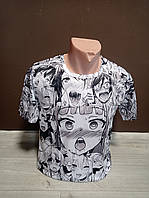 Футболка для хлопчика підлітка Аніме на 13-18 років біла