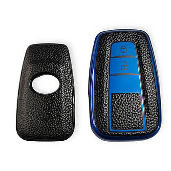Чохол для ключа Toyota, шкіра синій