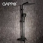 Душова система GAPPO G2417-60 термостат, вилив - перемикач на лійку, чорний, фото 3