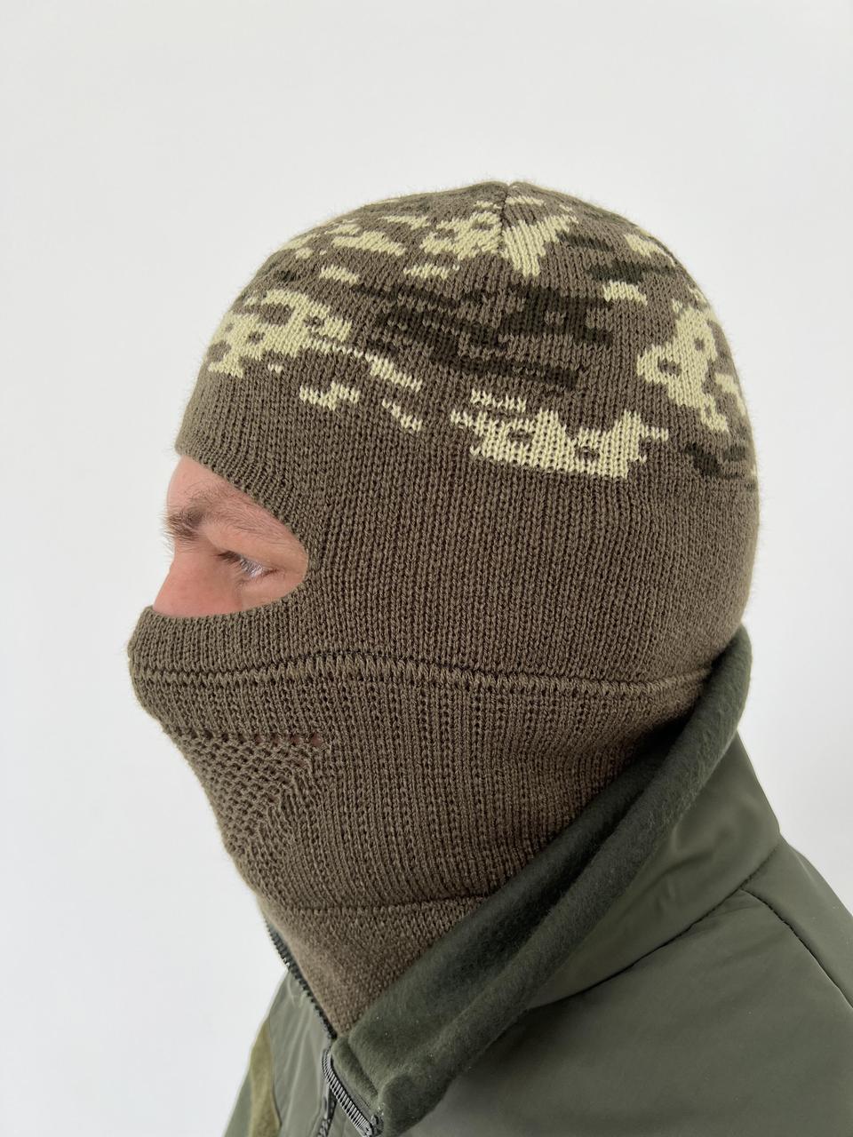Балаклава трансформер 2 в 1. Олива, фото 1