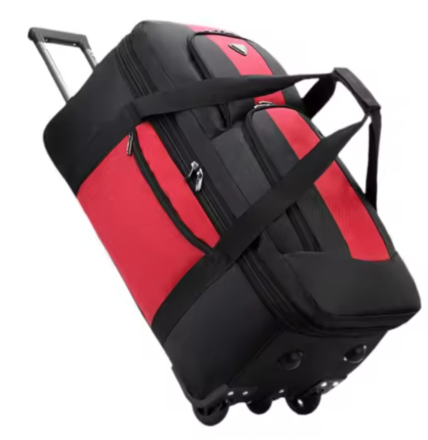 Середня дорожня сумка на колесах Solve Filippini Чорна с червоним 90 літрів 40 см x 34 см x 68 см KT6008704, фото 1
