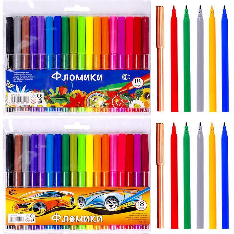 Фломастери "Фломики", 18 кольорів
