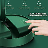 BESTOTTAM USB перезаряджається (1800 мАч) портативний невеликий компактний настільний вентилятор з вбудованою батареєю, фото 3