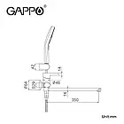 Змішувач для ванни GAPPO G2203-6, чорний/хром, фото 7