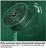 BESTOTTAM USB перезаряджається (1800 мАч) портативний невеликий компактний настільний вентилятор з вбудованою батареєю, фото 5