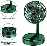 BESTOTTAM USB перезаряджається (1800 мАч) портативний невеликий компактний настільний вентилятор з вбудованою батареєю, фото 6