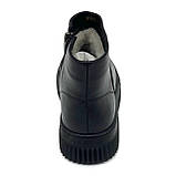 Черевики чорні жіночі із замком шкіряні на вовні Sergio Billini 060z/44 розмір 36, фото 6