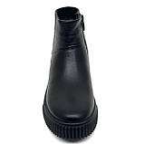 Черевики чорні жіночі із замком шкіряні на вовні Sergio Billini 060z/44 розмір 36, фото 3