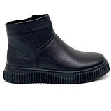 Черевики чорні жіночі із замком шкіряні на вовні Sergio Billini 060z/44 розмір 36, фото 4