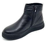 Черевики чорні жіночі із замком шкіряні на вовні Sergio Billini 060z/44 розмір 36, фото 8