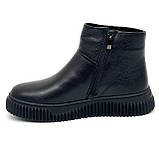 Черевики чорні жіночі із замком шкіряні на вовні Sergio Billini 060z/44 розмір 36, фото 2