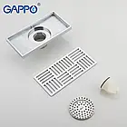 Трап вертикальний для душу GAPPO латунь, 100х200 мм, хром G82050, фото 4