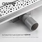 Душовий трап GAPPO G87007-2, 70х700 мм, нержавіюча сталь, фото 5