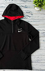 Чоловіче худі Nike чорний із капюшоном чоловіча спортивна кофта Найк, фото 6