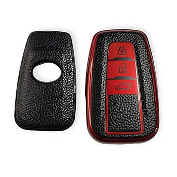 Чохол для ключа Toyota, шкіра червоний
