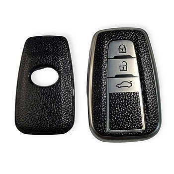 Чохол для ключа Toyota, шкіра сірий