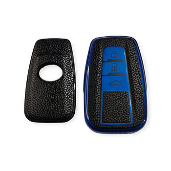 Чохол для ключа Toyota, шкіра синій