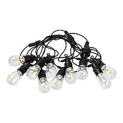 Гірлянда вулична у стилі ретро світлодіодна жовта S14 на 10 LED ламп завдовжки 5 метрів