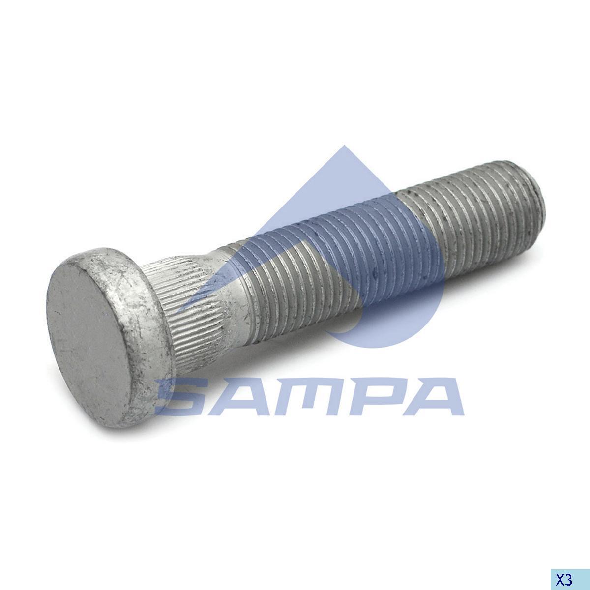 Шпилька колеса Scania 4, R зад 102/112mm 043.260 Sampa