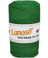 LANOSO MACRAME PP STAR (Ланосо Макраме ПП Стар) № 2020 зелений в тон ( Пряжа поліпропілен з люрексом)