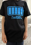 Дитяча футболка Світиться у темряві розмір 140/10Т з прикольними написами, принтом модна чорна, фото 3