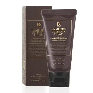 Крем із ферментованим муцином равлики та бджолиною отрутою Benton Snail Bee Ultimate Cream 50 мл