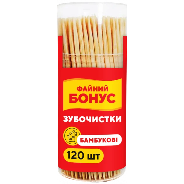 Зубочистки бамбукові Файний БОНУС (120шт.)