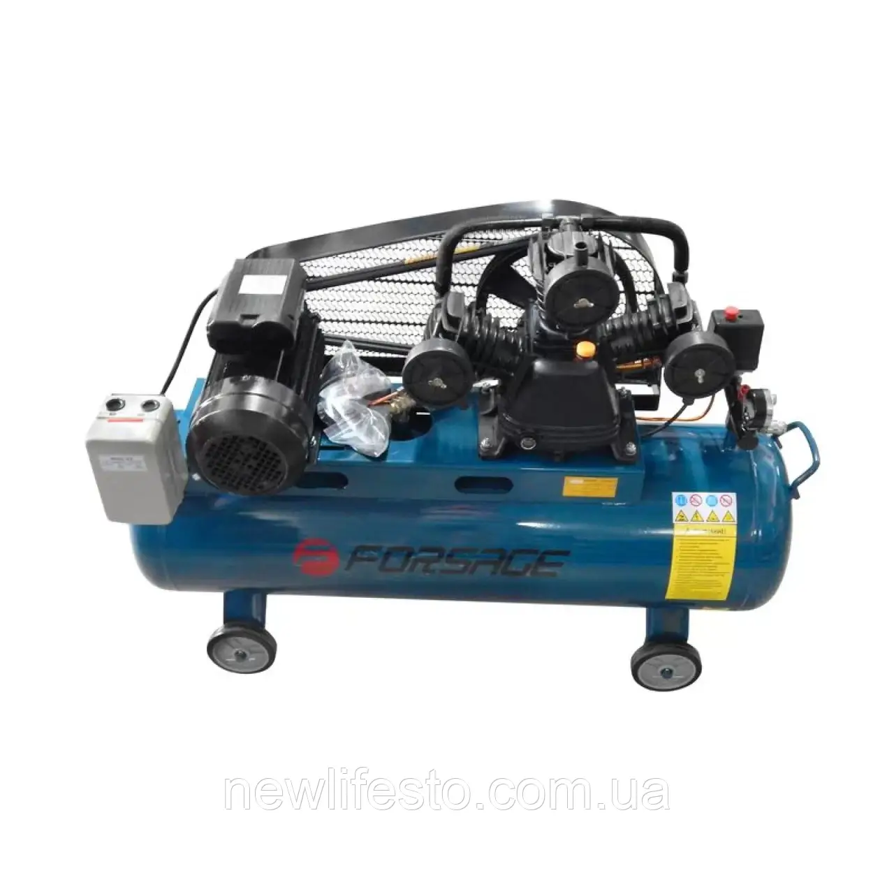 Компресор 100л 3-х поршневий з ремінним приводом, фото 1