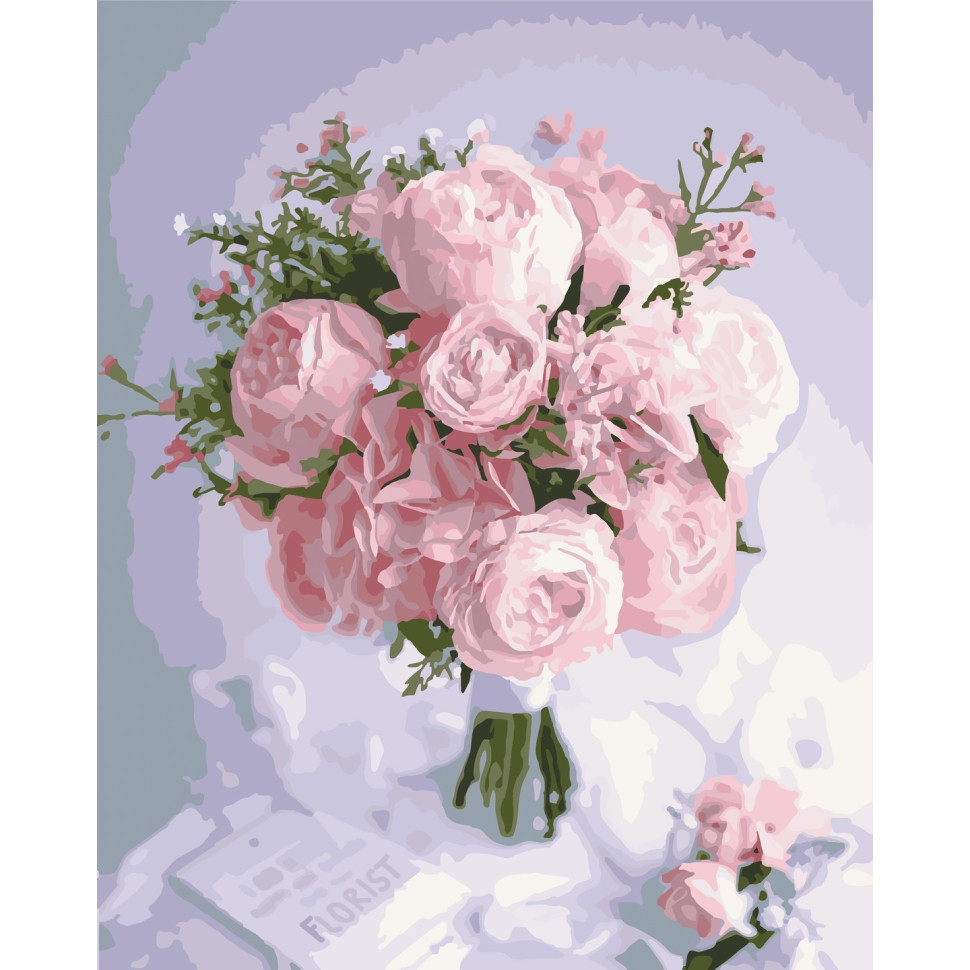 Картина за номерами 40х50 см. Ніжний букет нареченої AC12140, фото 1