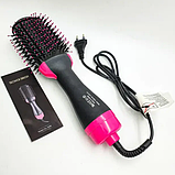 Фен-щітка для волосся Чорний One Step Hair Dryer, фото 2