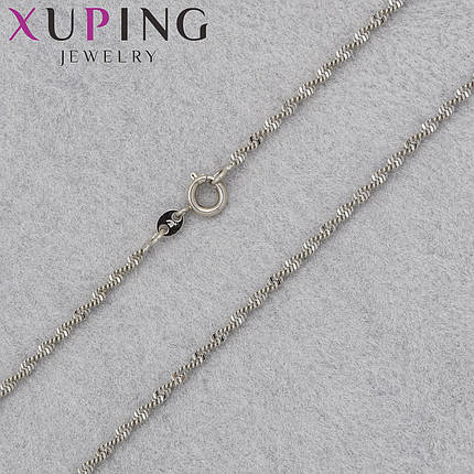 Цепочка Xuping Jewerly длина 45 см ширина 1 мм медицинское золото крученное плетение застёжка шпрингель, фото 1