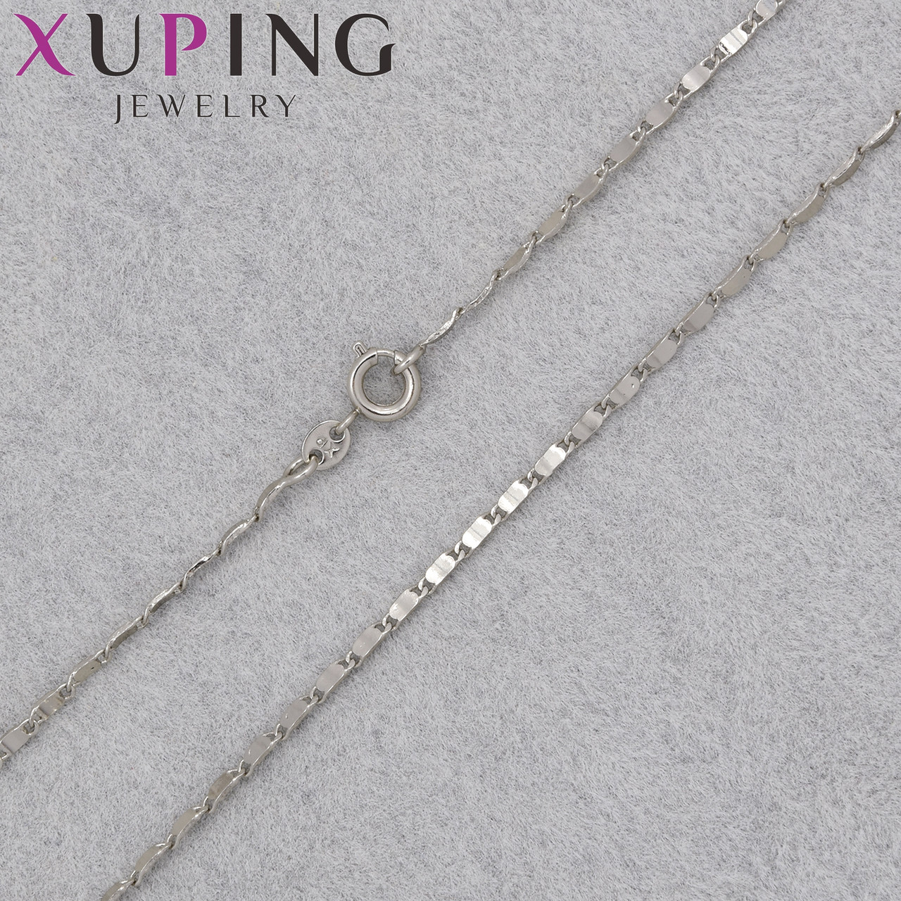 Цепочка Xuping Jewerly длина 45 см ширина 0.1 мм медицинское золото декоративное плетение застёжка шпрингель