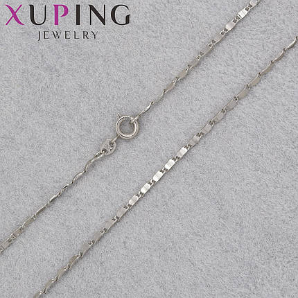 Цепочка Xuping Jewerly длина 45 см ширина 0.1 мм медицинское золото декоративное плетение застёжка шпрингель, фото 1