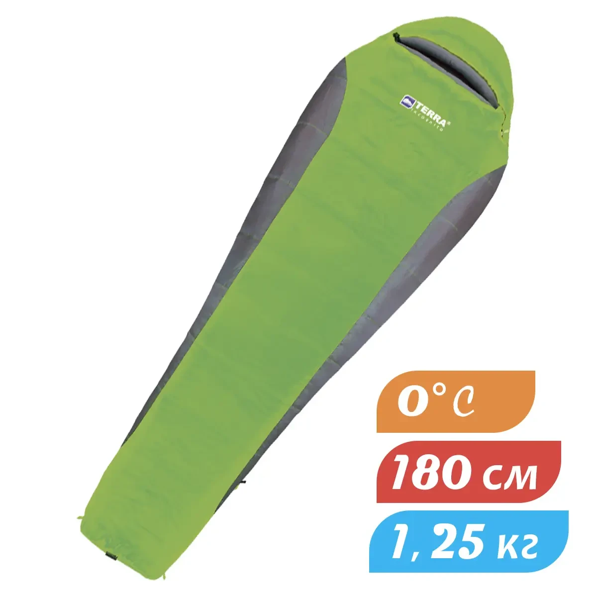 Спальний мішок Terra Incognita Siesta 200 (зелений/сірий)