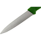 Ніж з ребристим лезом 8.5см Victorinox (неіржавна сталь, серейторне лезо, універсальний, зелений), фото 3