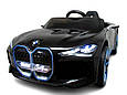 Дитячий автомобіль на акумуляторі BMW i4 Чорний, фото 2