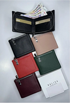 Гаманець жіночий на блискавці зі штучної шкіри у різних кольорах Balisa