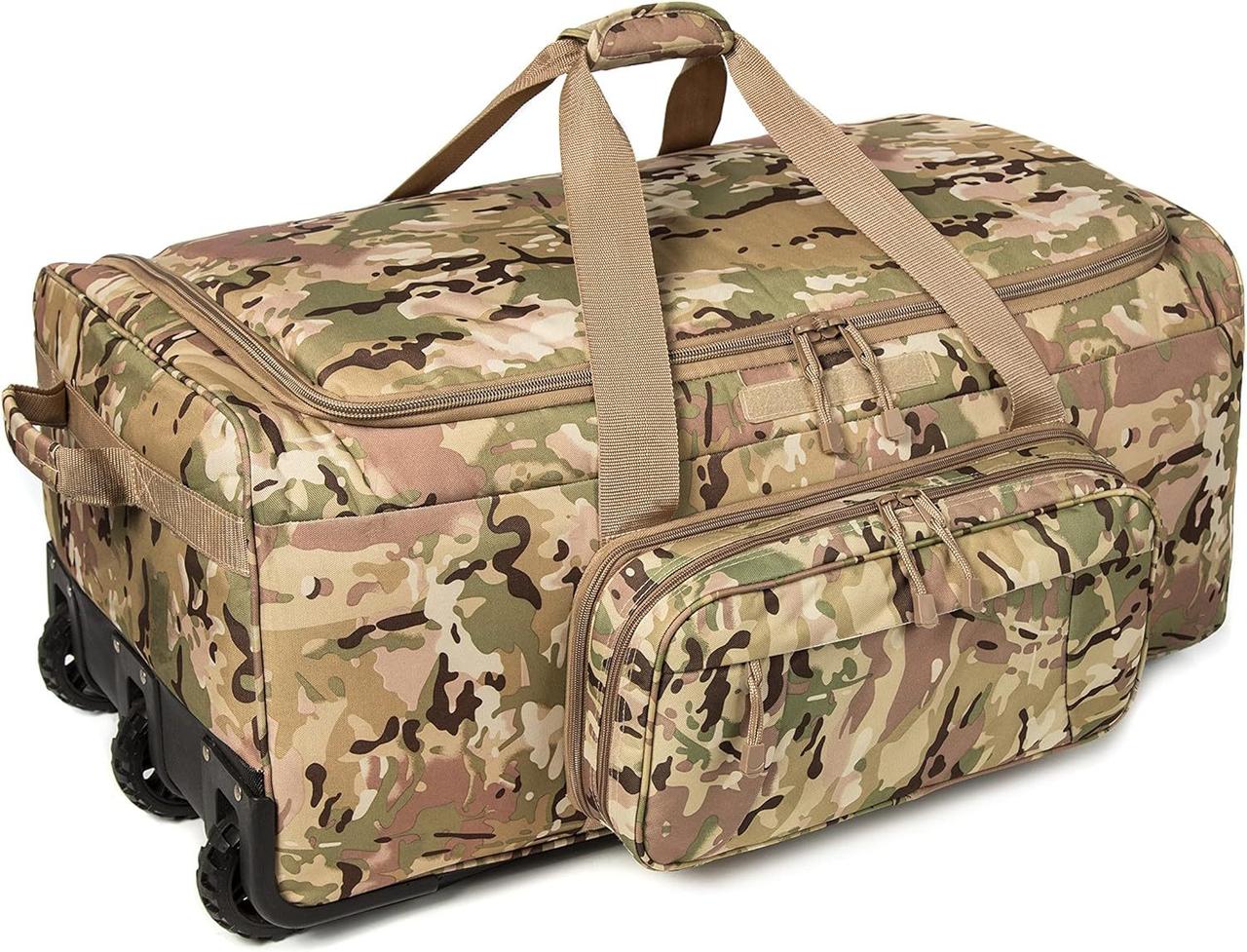 Велика дорожня сумка-чемодан армійська на колесах Multicam 118 л Solve KT6008806