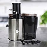 Соковичавниця електрична Crownberg соковижималка побудова потужна 1000 Вт соковитискач для овочів та фруктів, фото 4