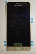Дисплей Samsung J320 Galaxy J3 з сенсором Золотий Gold оригінал , GH97-18414B, фото 3