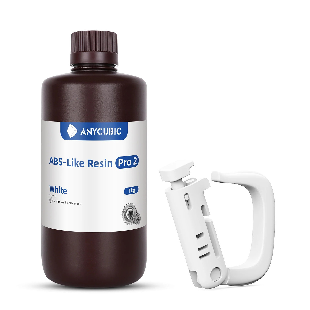 Фотополімерна смола Anycubic ABS-Like Resin Pro 2 White (Біла), 1kg / Фотополімер для 3Д-друку