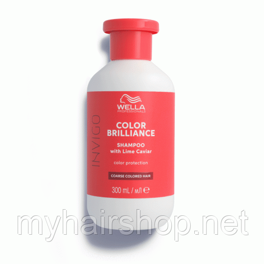 Шампунь для фарбованого жорсткого волосся Wella Brilliance Invigo Shampoo Coarse Hair 300 мл, фото 1