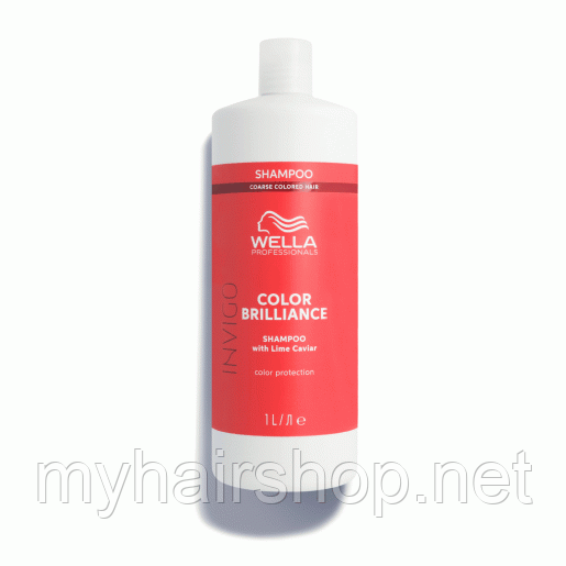 Шампунь для фарбованого жорсткого волосся Wella Brilliance Invigo Shampoo Coarse Hair 1000 мл, фото 1