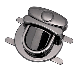 Замок сумочний СК-65003 розмір 30*39мм колір Темний нікель