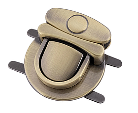 Замок сумочний СК-65003 розмір 30*39мм колір Антик