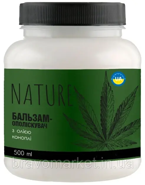 Бальзам-ополіскувач Bioton Nature з олією Коноплі 500 мл, фото 1