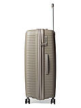 Валіза велика L поліпропілен бежева 77х53х32(+5)см/133л/4.4кг/Snowball, фото 2