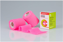 Copoly 7,5см x 4,5м - Аутоадгезійний еластичний бинт (Рожевий неон)