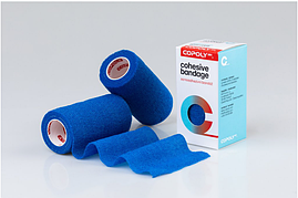 Copoly 10см x 4,5м - Аутоадгезійний еластичний бинт (Синій)